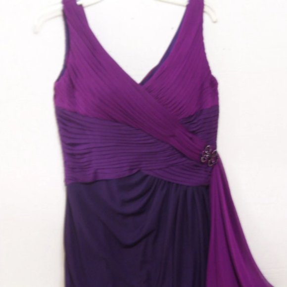 Alex Evening Prom Dress Grape Purple Ombre Colors NWOT Size 8 - Picture 2 of 5